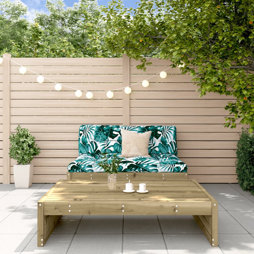 Set Salotto Da Giardino 2 Pz In Legno Impregnato Di Pino