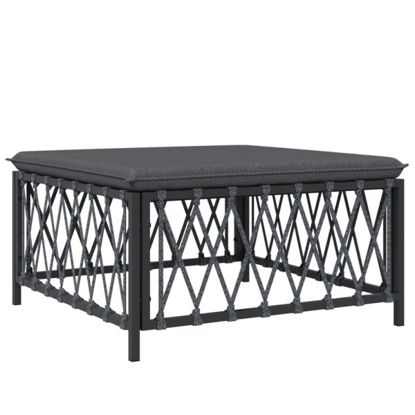 Set Salotto Da Giardino 5 Pz Con Cuscini In Acciaio Antracite - Image 6