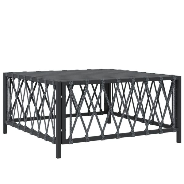 Set Salotto Da Giardino 7 Pz Con Cuscini Antracite In Acciaio - Image 6