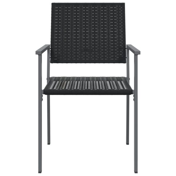 Sedie Da Giardino 6 Pz Nere 54x62,5x89 Cm In Polyrattan - Image 4