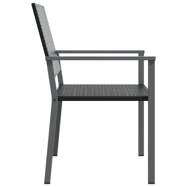 Sedie Da Giardino 6 Pz Nere 54x62,5x89 Cm In Polyrattan - Image 5