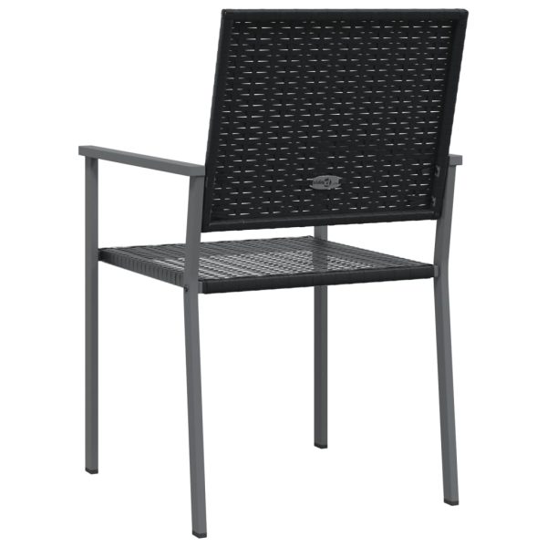 Sedie Da Giardino 6 Pz Nere 54x62,5x89 Cm In Polyrattan - Image 6