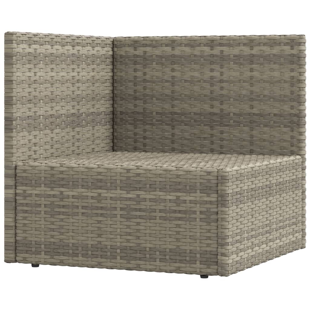 Set Divani Da Giardino 6 Pz Con Cuscini In Polyrattan Grigio - Image 6