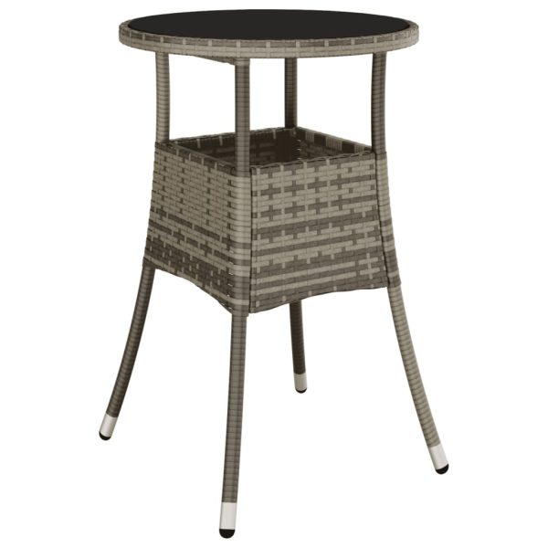 Set Bistrò Da Giardino 5 Pz Con Cuscini In Polyrattan Nero - Image 5