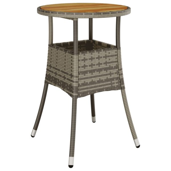 Set Bistrò Da Giardino 5 Pz Con Cuscini In Polyrattan Grigio - Image 5