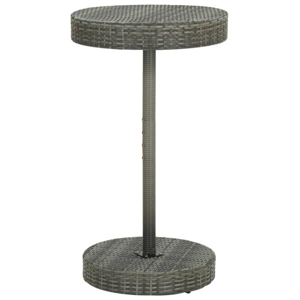 Set Bar Giardino 3pz Grigio Polyrattan E Legno Massello Acacia - Image 5