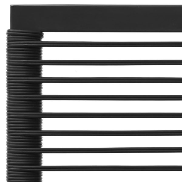 Set Salotto Da Giardino 6 Pz In Polyrattan Nero E Grigio - Image 6