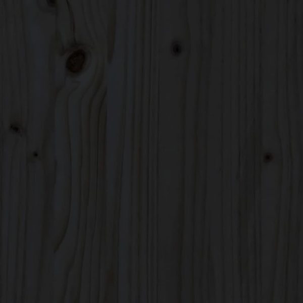 Giroletto Con Testiera Nero Legno Massello Di Pino 200x200 cm - Image 5