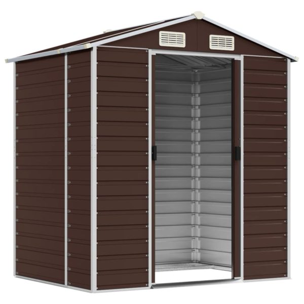 Capanno Da Giardino Marrone 191x130x198 Cm In Acciaio Zincato - Image 3