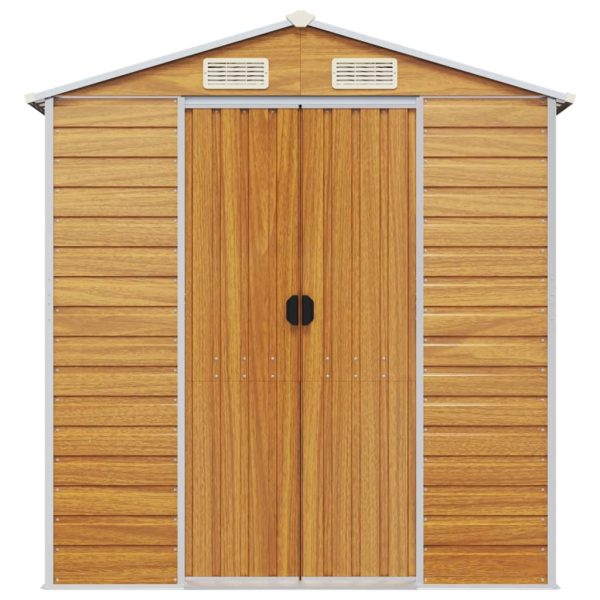 Capanno Giardino Marrone Chiaro 191x215x198cm Acciaio Zincato - Image 4