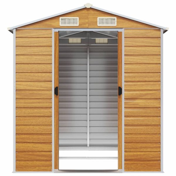 Capanno Giardino Marrone Chiaro 191x215x198cm Acciaio Zincato - Image 5