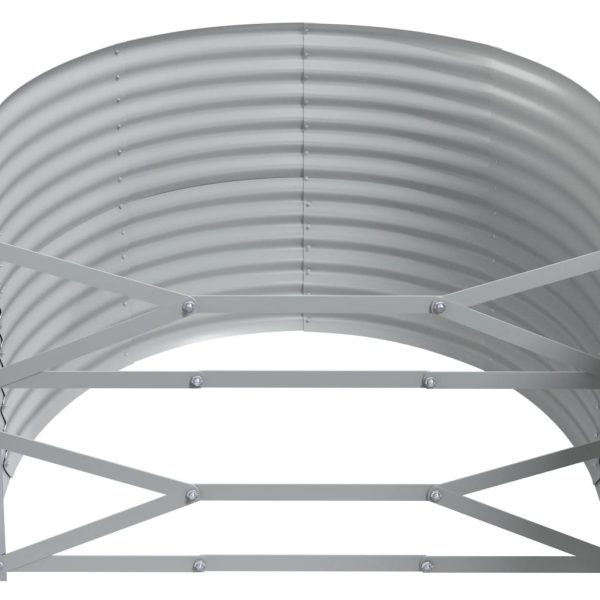 Letto Giardino Acciaio Verniciato A Polvere 249x100x68cm Grigio - Image 5