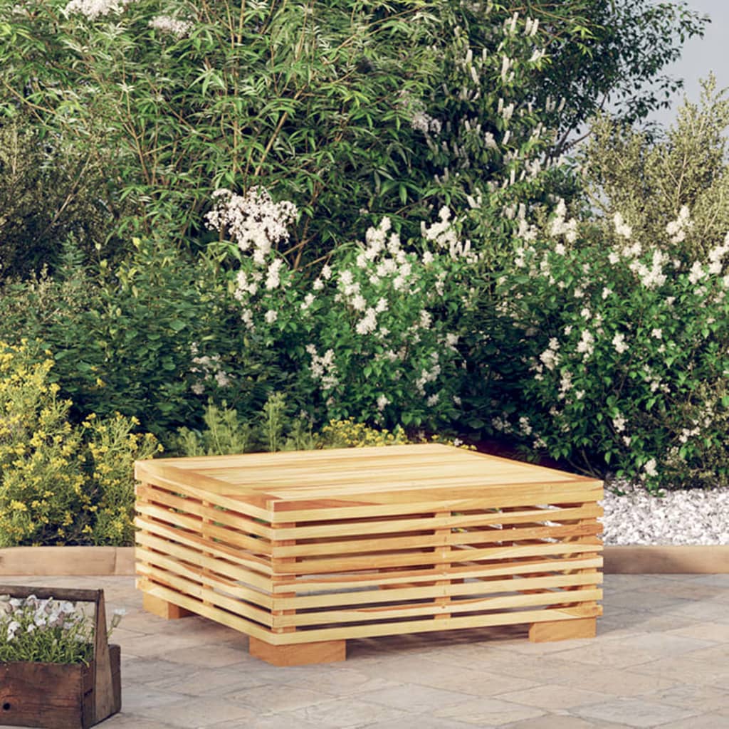 Tavolino Da Giardino 69,5x69,5x31 Cm In Legno Massello Di Teak