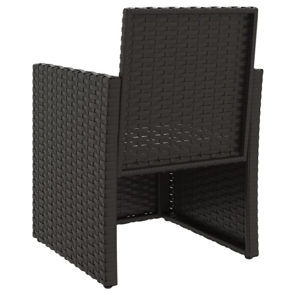 Set Divani Da Esterno 3 Pz Con Cuscini Nero In Polyrattan - Image 6