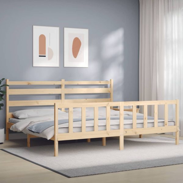 Giroletto Senza Materasso 200x200 Cm In Legno Massello Di Pino