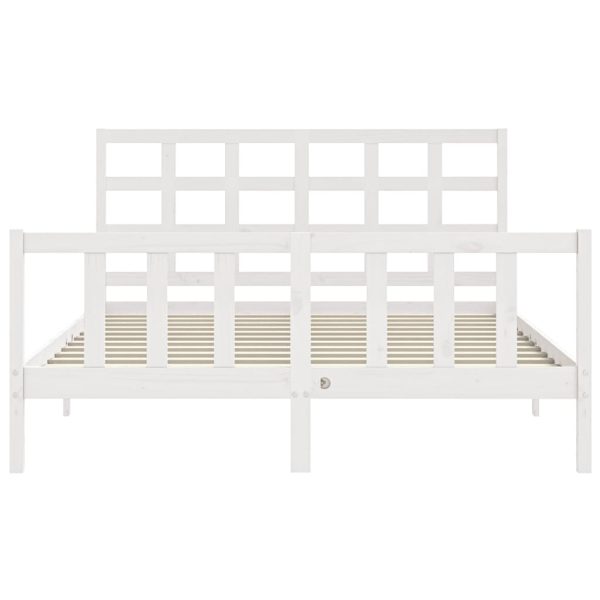 Giroletto Senza Materasso Bianco 160x200 Cm Legno Massello Pino - Image 6