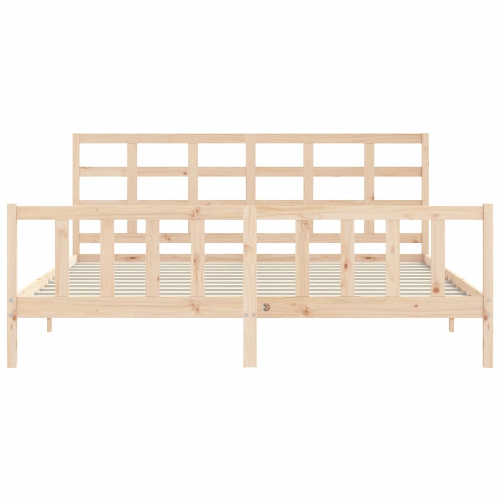 Giroletto Senza Materasso 200x200 Cm In Legno Massello Di Pino - Image 6