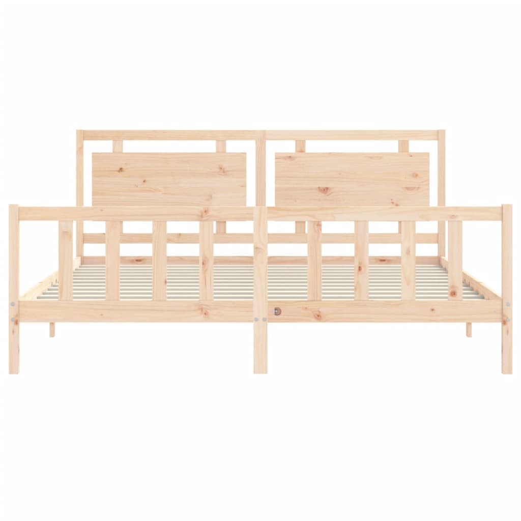 Giroletto Senza Materasso 200x200 Cm In Legno Massello Di Pino - Image 6