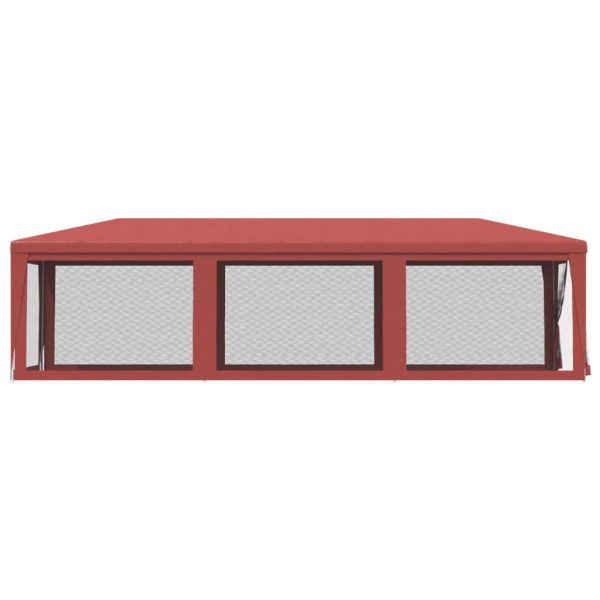 Tenda Per Feste Con Pareti Laterali In Rete Rossa 3x9 M Hdpe - Image 4