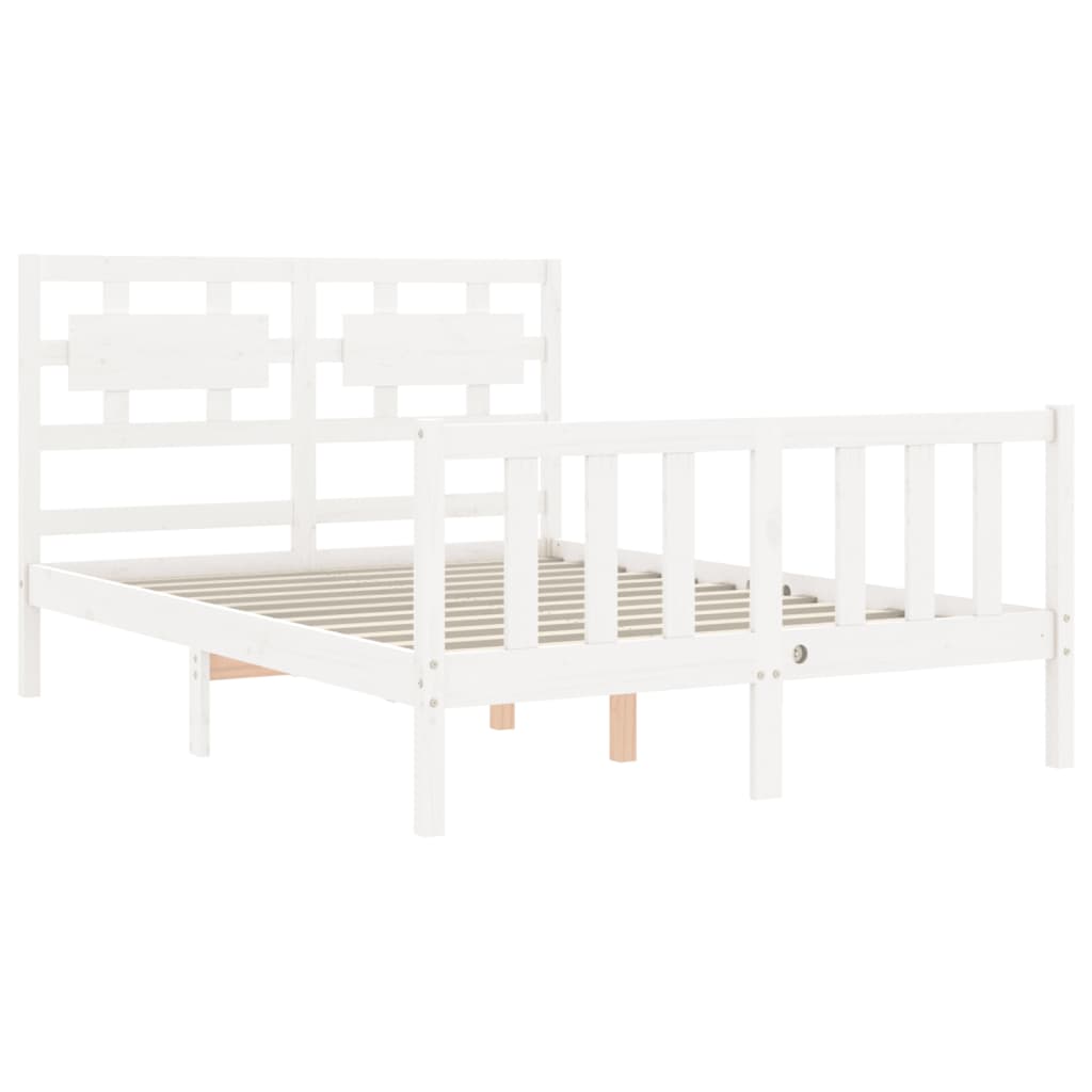 Giroletto Con Testiera Bianco Small Double Legno Massello - Image 5