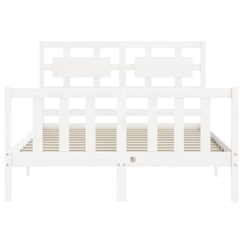 Giroletto Con Testiera Bianco Small Double Legno Massello - Image 6