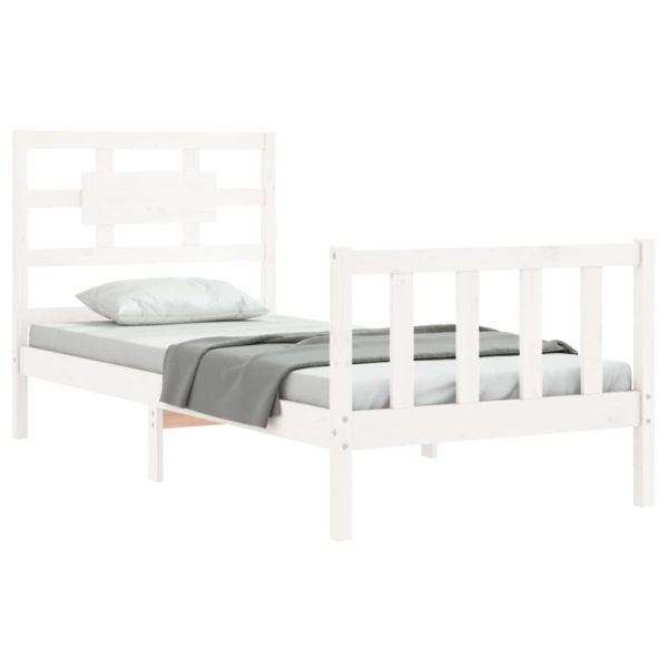 Giroletto Senza Materasso Bianco 90x200 Cm Legno Massello Pino - Image 3