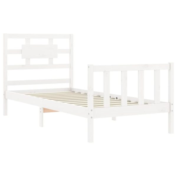 Giroletto Senza Materasso Bianco 90x200 Cm Legno Massello Pino - Image 5