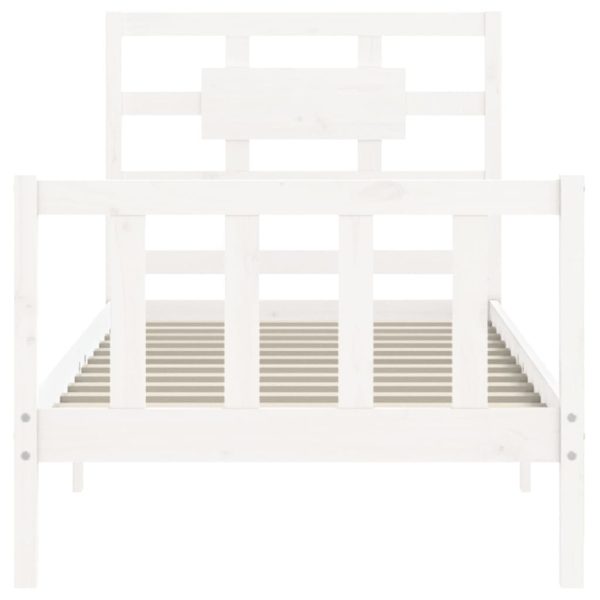 Giroletto Senza Materasso Bianco 90x200 Cm Legno Massello Pino - Image 6