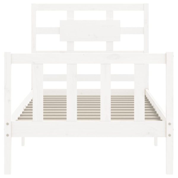 Giroletto Senza Materasso Bianco 100x200 Cm Legno Massello Pino - Image 6