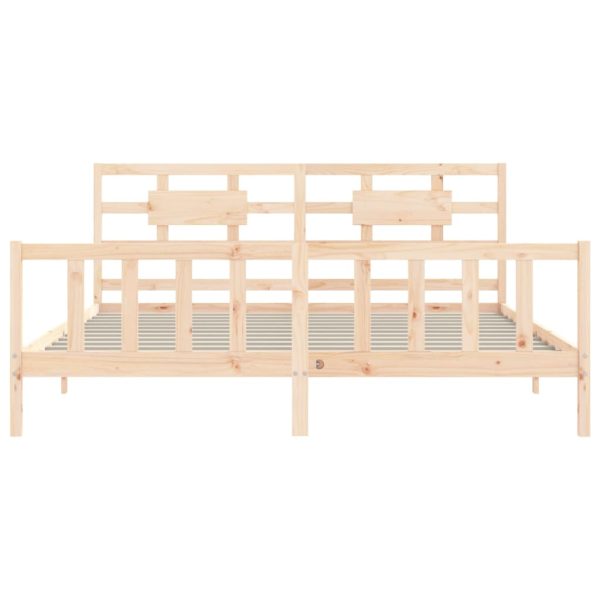 Giroletto Senza Materasso 200x200 Cm In Legno Massello Di Pino - Image 6
