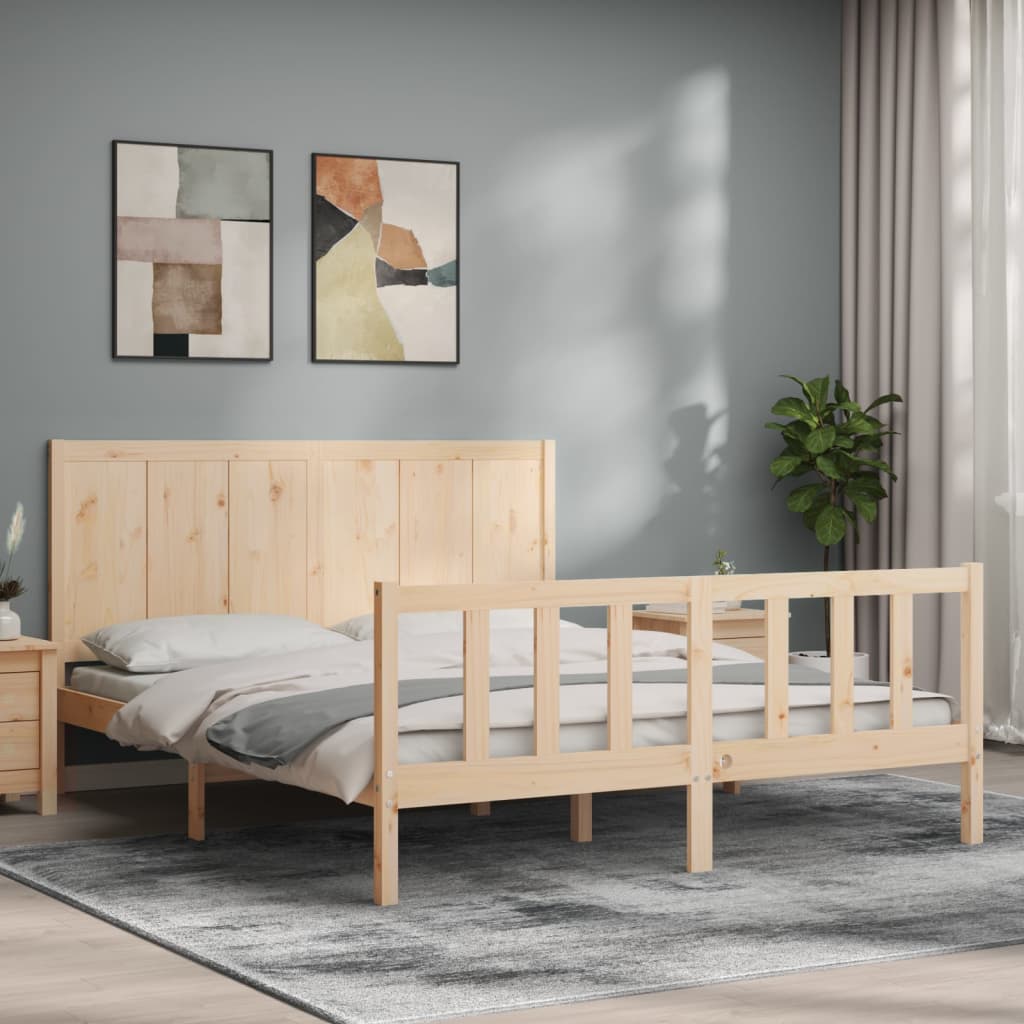 Giroletto Senza Materasso 160x200 Cm In Legno Massello Di Pino