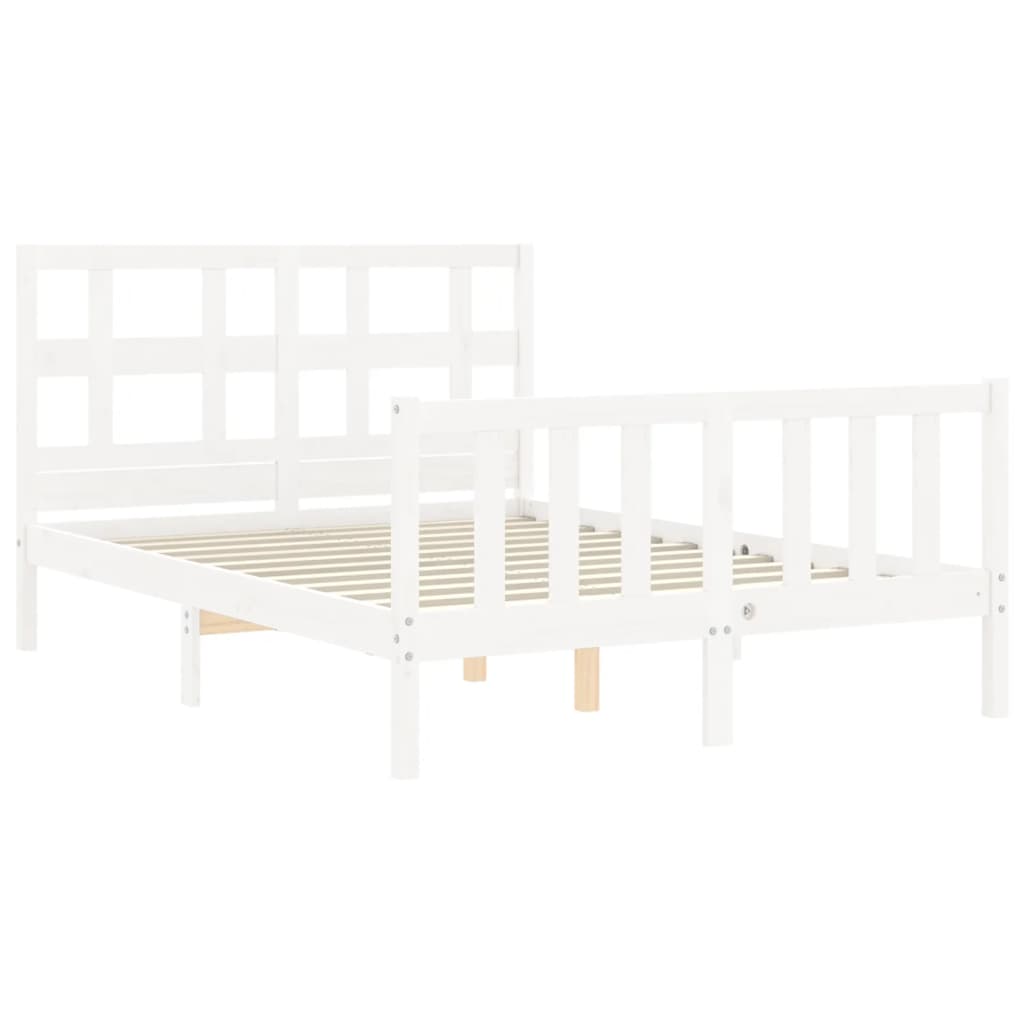 Giroletto Con Testiera Bianco Small Double Legno Massello - Image 5