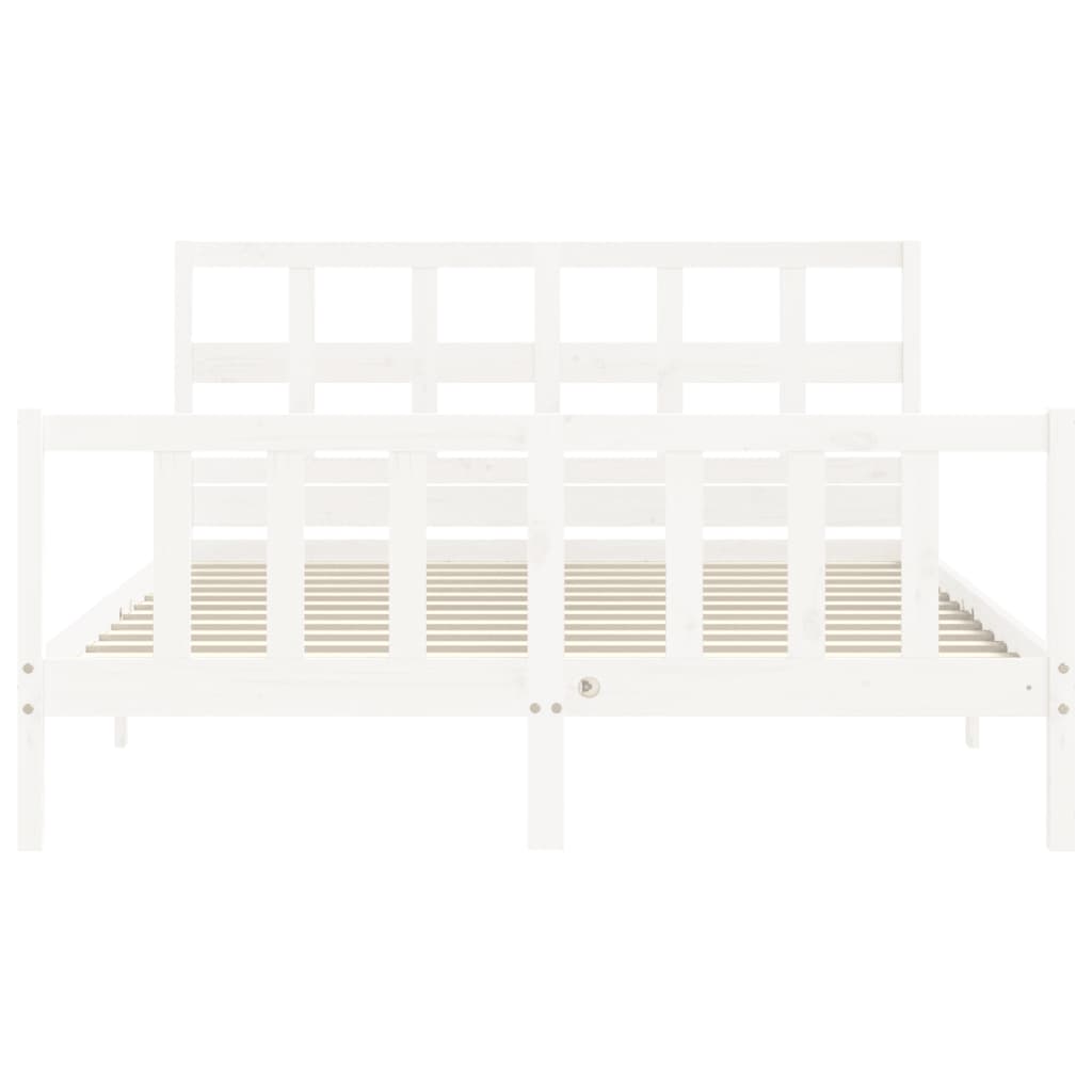 Giroletto Senza Materasso Bianco 160x200 Cm Legno Massello Pino - Image 6