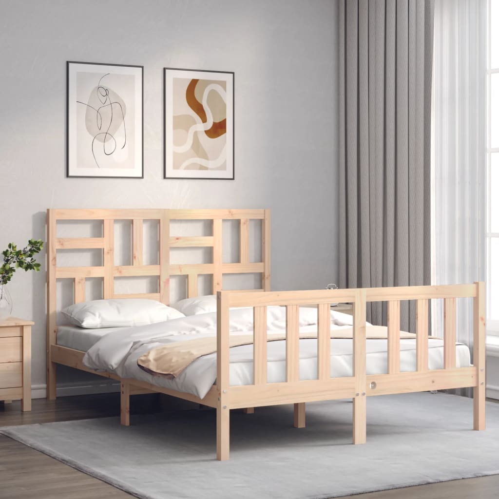 Giroletto Con Testiera Small Double In Legno Massello