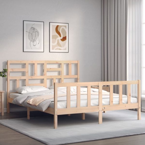 Giroletto Con Testiera King Size In Legno Massello