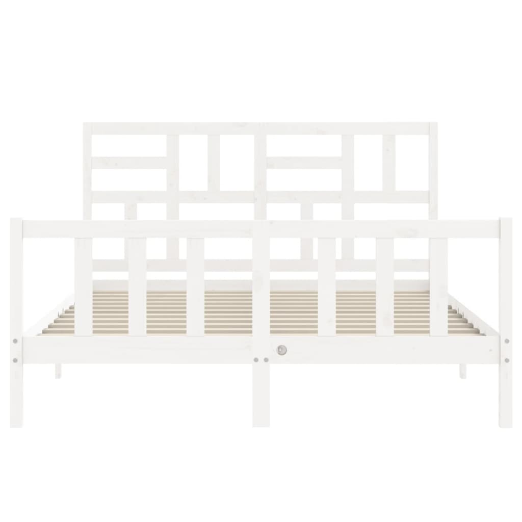 Giroletto Con Testiera Bianco King Size In Legno Massello - Image 6