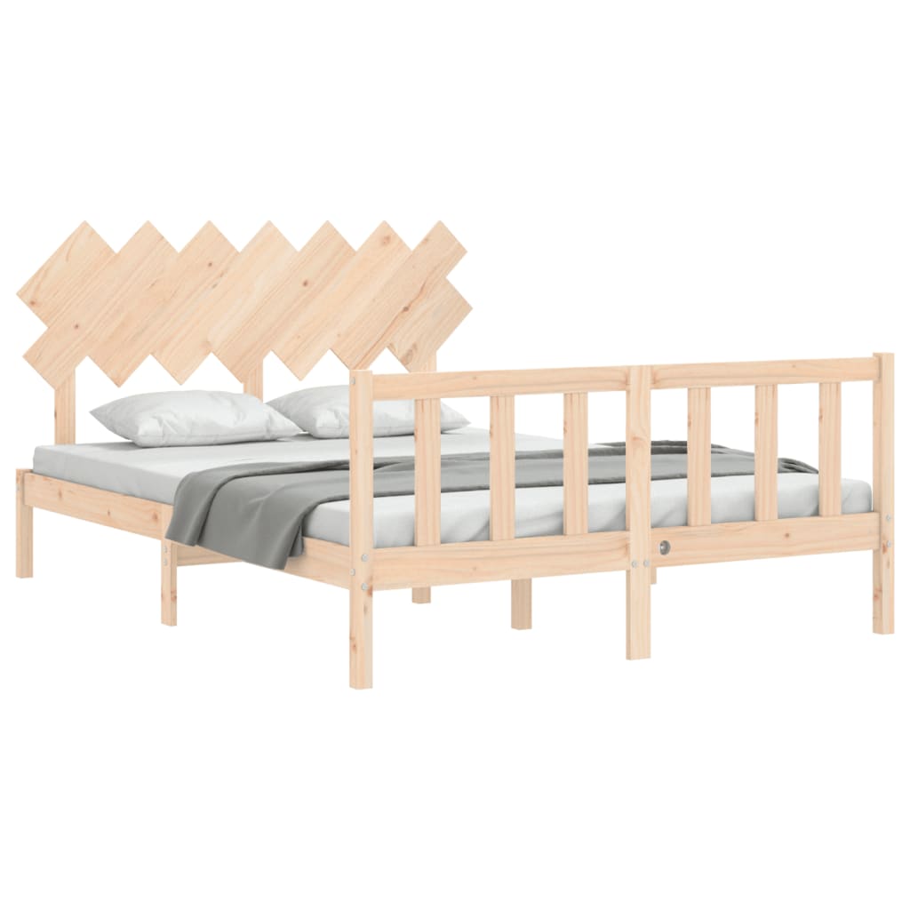Letto Senza Materasso 140x190 Cm In Legno Massello Di Pino - Image 4