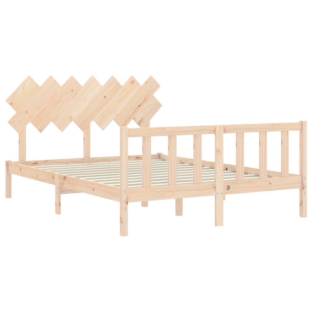 Letto Senza Materasso 140x190 Cm In Legno Massello Di Pino - Image 5