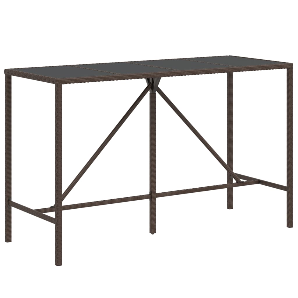 Set Bar Da Giardino 9 Pz Con Cuscini In Polyrattan Marrone - Image 4