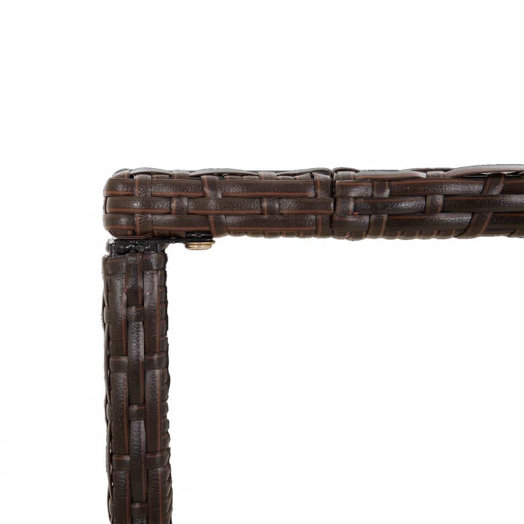 Set Bar Da Giardino 5 Pz Con Cuscini In Polyrattan Marrone - Image 6