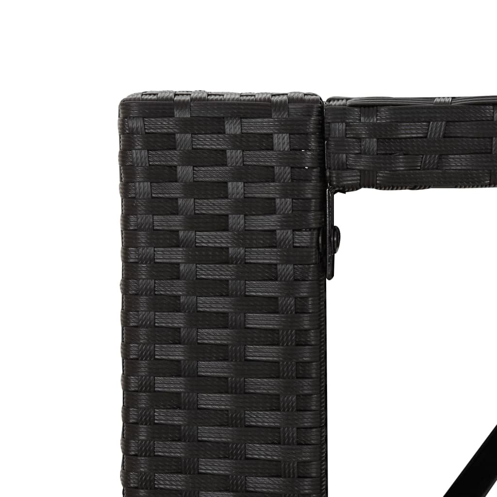 Set Bar Da Giardino 5 Pz Con Cuscini In Polyrattan Nero - Image 6