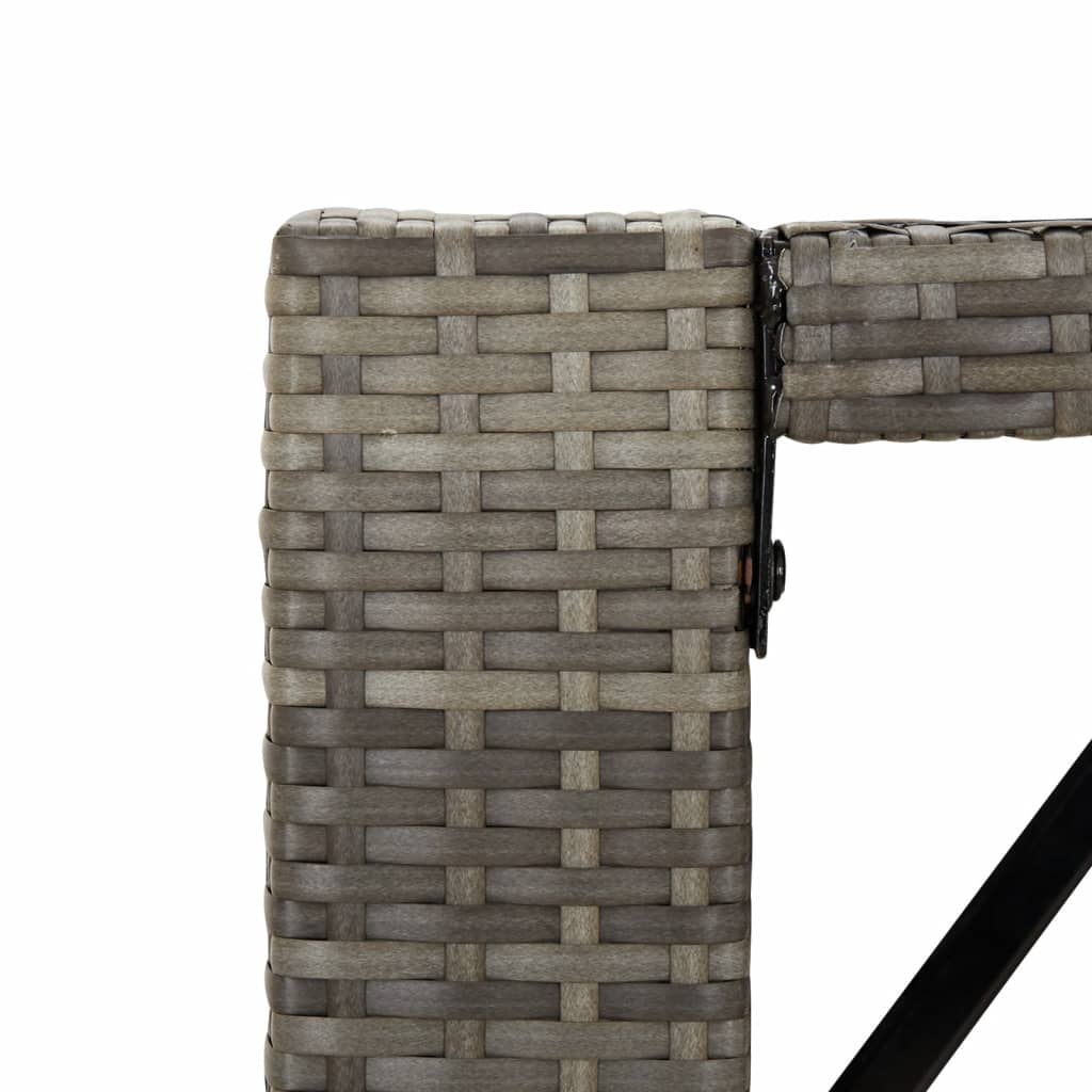 Set Bar Da Giardino 5 Pz Con Cuscini In Polyrattan Grigio - Image 6