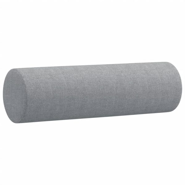 Divano A 2 Posti Con Cuscini Grigio Chiaro 140 Cm In Tessuto - Image 6