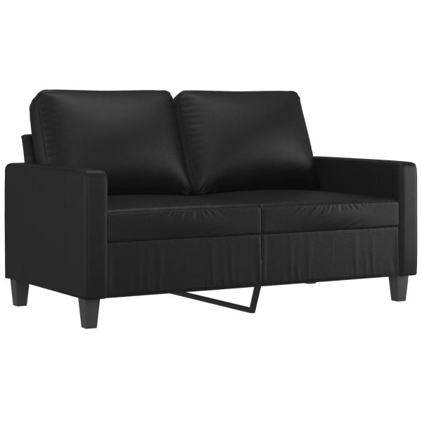 Set Di Divani 2 Pz Con Cuscini Nero In Similpelle - Image 3