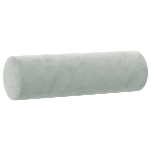 Set Di Divani 2 Pz Con Cuscini Grigio Chiaro In Velluto - Image 6