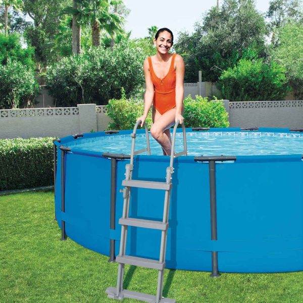 Bestway Scaletta Di Sicurezza Per Piscine A 4 Gradini Flowclear 122 cm - Image 4