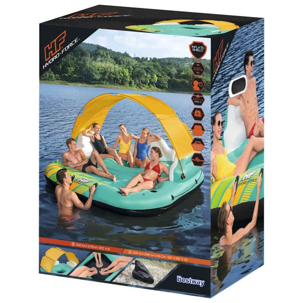 Bestway Isola Gonfiabile Per 5 Persone Sunny Lounge 291x265x83 cm - Image 4