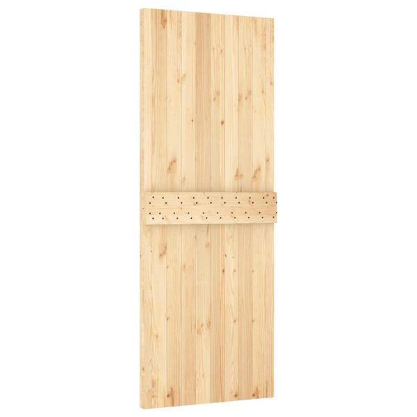 Porta Scorrevole Con Set Hardware 80x210 Cm Legno Massello Pino - Image 5