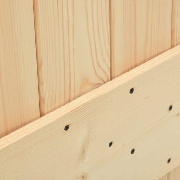 Porta Scorrevole Con Set Hardware 80x210 Cm Legno Massello Pino - Image 6