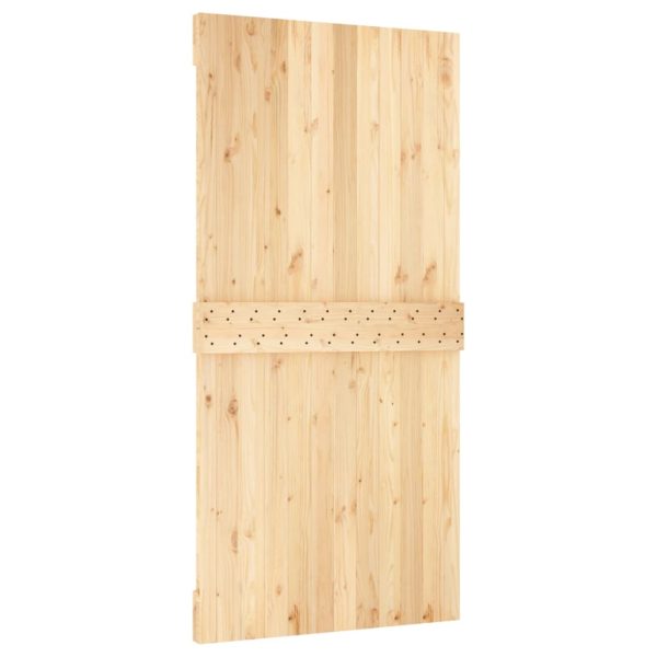 Porta Scorrevole Con Set Hardware 100x210cm Legno Massello Pino - Image 5